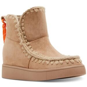 Madden Girl Women Mitten Moc Toe Winter Booties Size US 9M Tan Brown Faux Suede